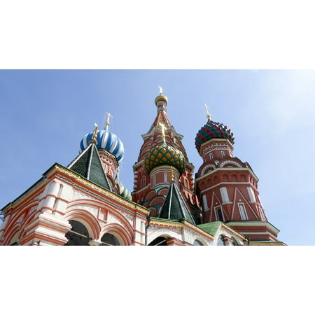 Canvas Print Saint Basil's Cathedral Russia Moscow River Cruise Stretched Canvas 10 x