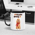 thumbnail image 4 of Happy Thanksgiving Cocker Spaniel with Turkey Pumpkins Autumn Vibes 11oz Accent Two-tone Mug Cockers Dog Lover Gifts Coffee Tea Cup - 12018, 4 of 5