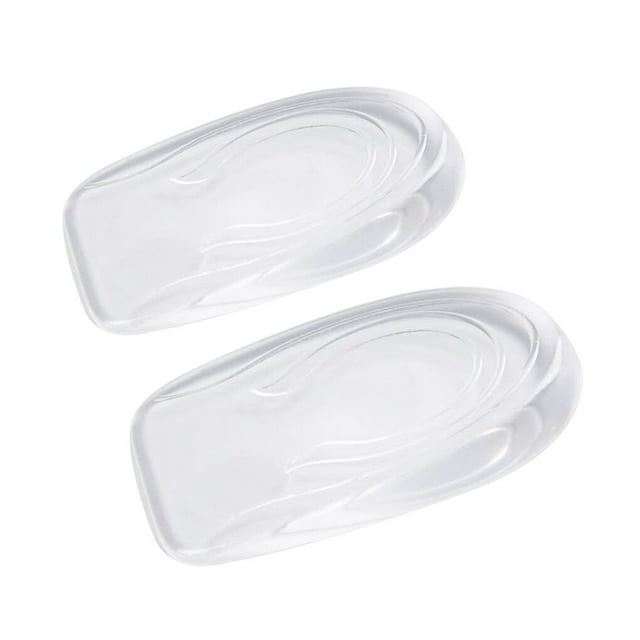Qarigey Plantillas transparentes para aumentar la altura, zapatos de piel sintética con realce interior, medio cojín, 2 uds. Calzado Mujeres 1cm