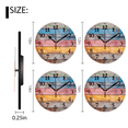 thumbnail image 2 of Non-Ticking Silent Wall Clocks Personalized Analog Round Clock Battery Operated Clocks Decorative for Kitchen,Office-Colorful Wooden Planks With Aged Look(16inch), 2 of 4