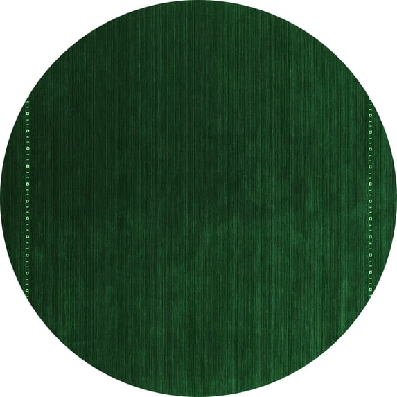 Ahgly Company Indoor Round Abstract Green Contemporary Area Rugs, 8' Round