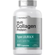 Multi Collagen Protein 2000 mg | 180 Capsules | Type 1, 2, 3, 5, 10 | by Horbaach