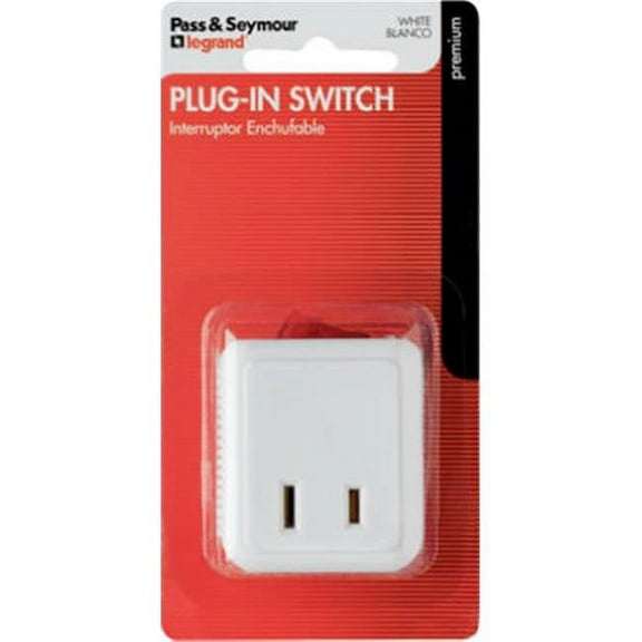 Pass & Seymour 4404WBPCC8 15A 120V Plug In Cord Switch Polarized Outlet; White