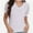 White, variant on Womens Summer Tops V Neck T Shirts Swiss Dot Puff Sleeve Tops Loose Casual Tshirts