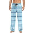 thumbnail image 4 of LONKITO Mens Pajama Pants Lightweight Plaid Pjs Bottoms Sleepwear Lounge Sleep Pants with Pockets, 4 of 6