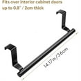 thumbnail image 6 of NOGIS Stainless Steel Over Door Towel Rack Bar Holders for Universal Fit on Over Cabinet Cupboard Doors 1 Pack Black,14 inch, 6 of 7