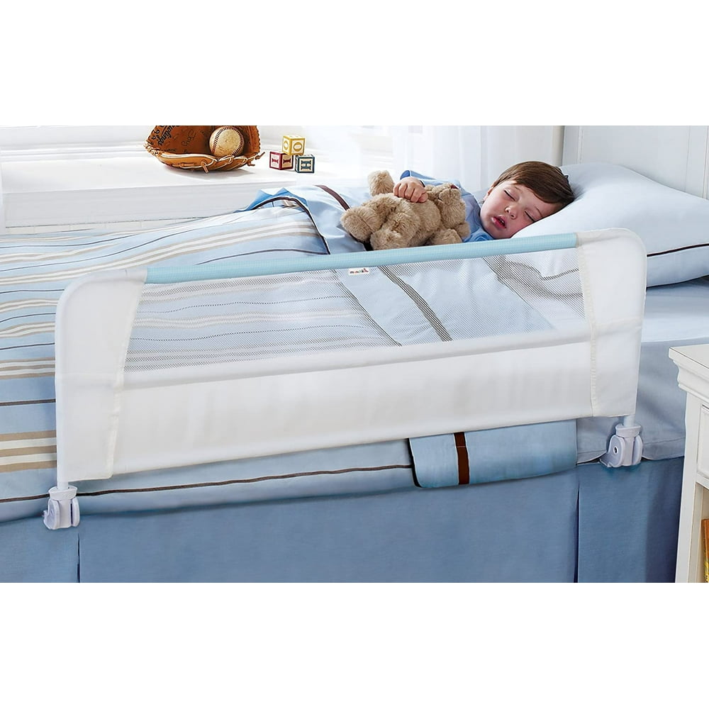 Munchkin Safety Toddler Bed Rail, White/Blue