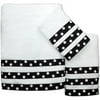 Allure Home Creations Dots Black 3pc Embellished Towel Set