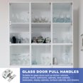 thumbnail image 4 of Uxcell Cabinet Glass Door Hinge, Steel, Zinc Alloy Clamp Frameless Clip Bright Silver, 4 of 7