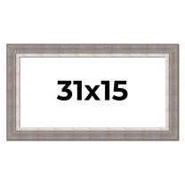 31x15 Frame Grey Real Wood Picture Frame Width 2.75 Inches | Interior Frame Depth 0.5 Inches |