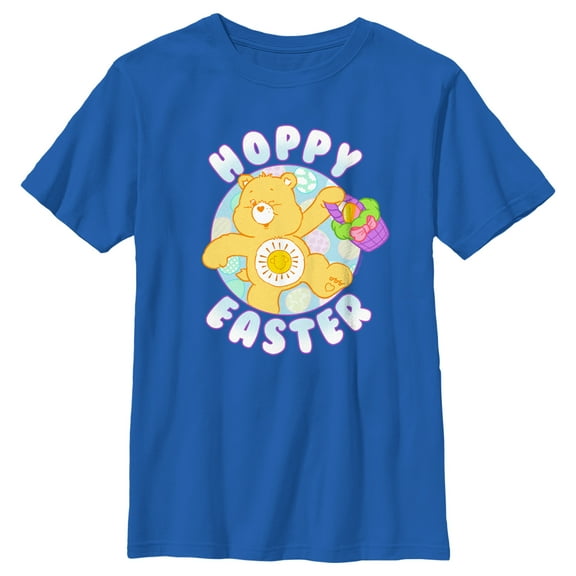 Boy's Care Bears Hoppy Easter Funshine Graphic Tee Royal Blue X Large
