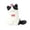 A Black, variant on Fluffy Stuffed Cat Black White Kitty Plush Cute Soft Stuffed Toys Whimsical Home Decor Nursery Decoration Cuddly Gift for Student Toddlers Student Shower Christmas Birthday