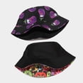 thumbnail image 3 of Wekity Cute Bucket Hat Beach Fisherman Hats for Women, Reversible Double-Side-Wear Unisex (Chili-White), 3 of 5