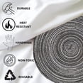 thumbnail image 3 of Round Placemats Set of 6, Cotton Woven Placemat Heat-Resistant Non-Slip Washable Table Mats for Dining Table 7 Inchgrey18cm, 3 of 4