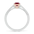 thumbnail image 2 of ANGARA Natural Vintage Inspired Claw-Set Round Ruby Solitaire Ring in 14K White & Rose Gold for Women (Size-5mm) | July Birthstone, Birthday, Anniversary, Jewelry Gift for Women | Natural Ruby Ring, 2 of 8
