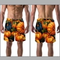 thumbnail image 3 of luoweisi Men's Beach Shorts Quick Dry Swim Trunks with Mesh Lining Thanksgiving Pumpkin S, 3 of 5