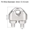 thumbnail image 2 of Unique Bargains 316 Stainless Steel Wire Rope Clip Clamp for 0.12inch Diameter Cable, 10 Pack, 2 of 5