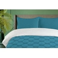 thumbnail image 4 of Ambesonne Egg Duvet Cover Set, Round Swirls Floral Blossoms, 2-Calking, Turquoise Deep Sky Blue, 4 of 7
