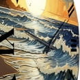 thumbnail image 5 of Designart "Shimmering Sands by the Beach II" Nautical & Beach Oversized Wall Clock, 5 of 5