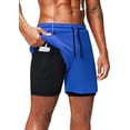 thumbnail image 1 of Pantalones cortos para correr 2 en 1 con bolsillo para teléfono Gimnasio Entrenamiento Pantalones cortos para hombre de secado rápido de 5 pulgadas MFZFUKR CZYD-ZH14-6, 1 of 7