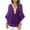 Purple, variant on Women's Satin Silky Cowl Neck Drape Ruched Front Long Sleeve Blouse Shirt Top Casual Dressy Loose Clothing