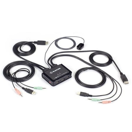 Black Box 2-Port 4K60 DisplayPort Cable KVM Switch
