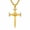 Gold4, variant on Crown of Thorns Necklace, 14K Gold Plated Sword Cross Christian Pendant, Religious Jewelry for Men and Women