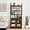 Walnut, variant on 71" Tall Book Shelf with Doors, 4 Tier Bookself with Arched Acrylic Storage Cabinet,Bookcase Display Cabinet for Living Room, Office (Walnut)
