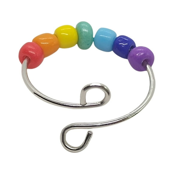 Usmixi Beads Rings Adjust Spinners Rings Pack Stackable Rings for Anxiety Women Men Gift