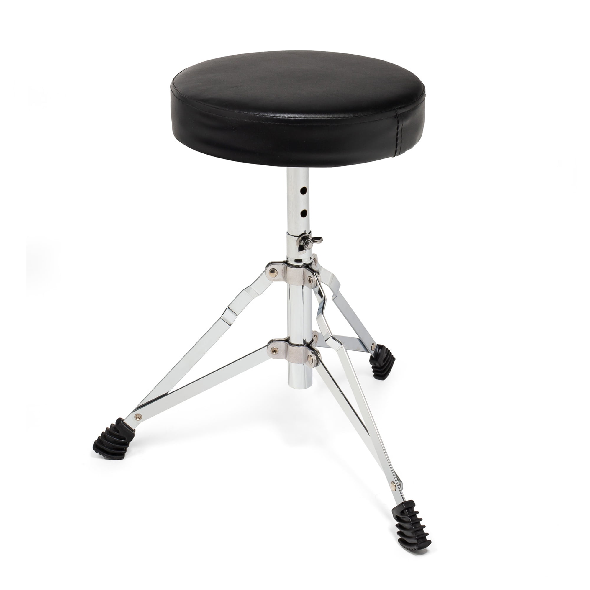 Ashthorpe 5-Piece Complete Junior Drum Set with Brass Cymbals and Drummer's Throne - Pink
