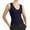 Navy, variant on RMGVDSD Women Satin Tank Top Women's Fashion Casual Tight V Neck Ribbed Knit Sleeveless Tank Tops Trendy Vacation Clothes