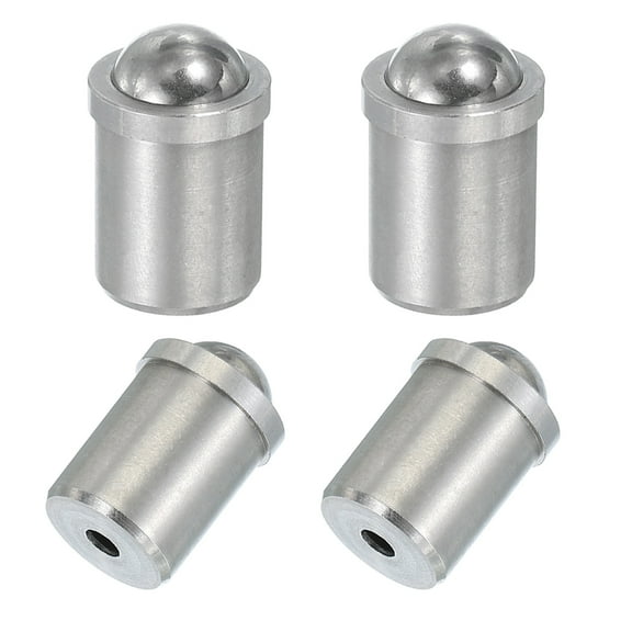 Uxcell 4 Pcs Ball Plungers 304 Stainless Steel Ball Point Spring Plungers Cabinet Ball Catch Latch Catcher (12x16mm)