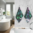 thumbnail image 5 of Coolnut Cool Bats Patterned Hand Towels 2 PCS, Cotton Bath Towel for Drying Face Hands Body Decorative Water Absorbent Lightweight Towels for Bathroom Ktichen Travel Gym, 16"x28", 5 of 6
