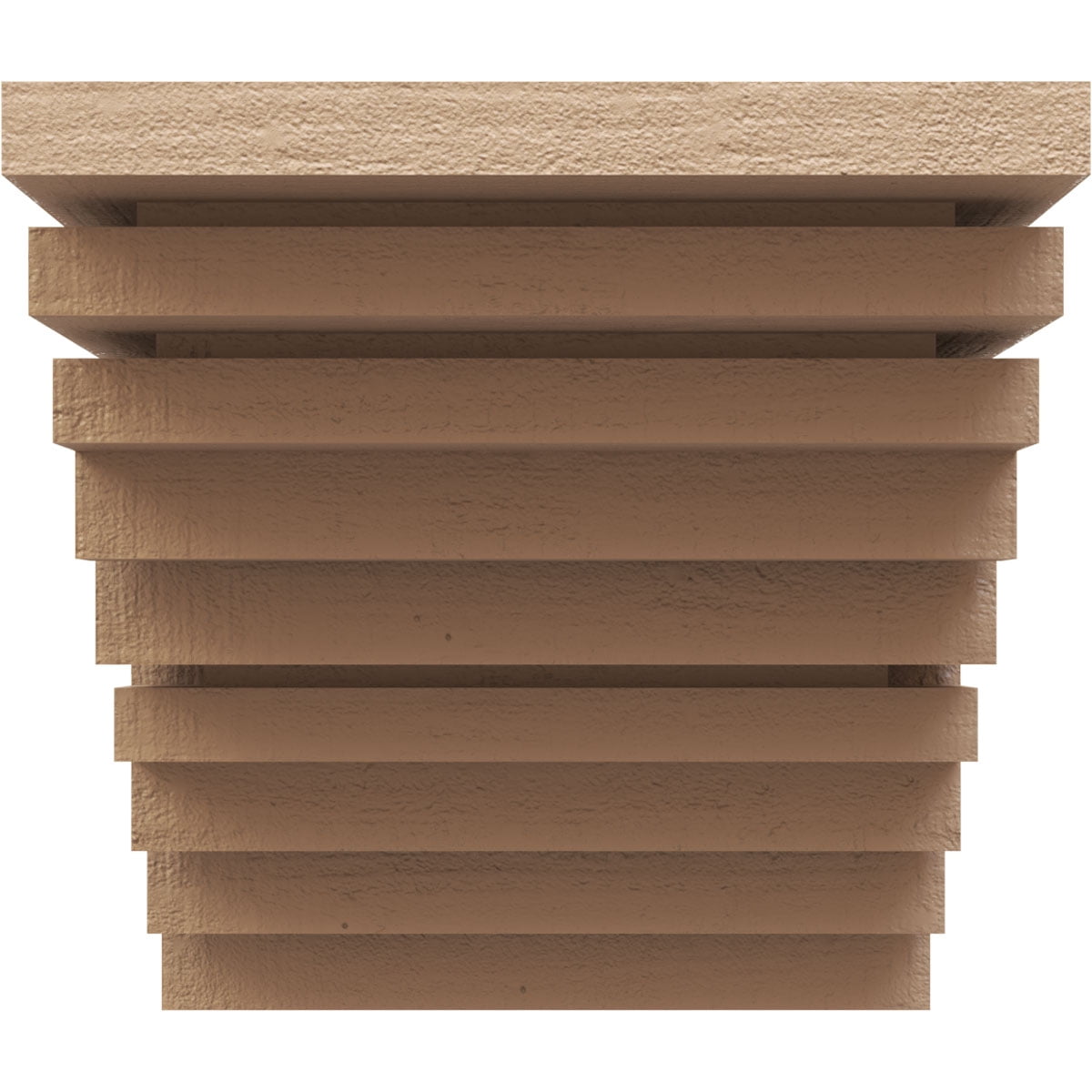 5"W x 5"D x 5"H Wide Landon Rough Cedar Woodgrain TimberThane Corbel, Primed Tan