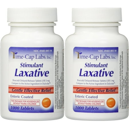 Bisacodyl 5 mg Generic for Dulcolax Laxative Enteric Coated Tablets Bottle of 1000 ea 2 (Best Time To Take Laxative For Weight Loss)