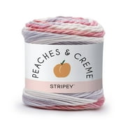 Peaches & Crme Stripey 100% Cotton Beach House Yarn, 102 yd