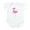 Cloud White, variant on CafePress - Pink Flamingo Hearts Body Suit - Baby Light Bodysuit, Size Newborn - 24 Months
