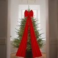 thumbnail image 2 of Naiovety Lazos para árbol de Navidad reutilizables para el hogar, lazos extra grandes, lazo grande, decoración extra para entretenimiento. Kits de decoración para fiestas verde oscuro 40*200cm, 2 of 6