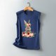 thumbnail image 2 of Tops de chaleco sueltos estampados vintage para mujeres y hombres Fridja qr3013, 2 of 4