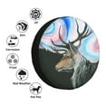 thumbnail image 6 of DouZhe Waterproof Spare Tire Cover, Watercolor Christmas Deer Prints Adjustable Wheel Covers Fit for Jeep Trailer RV SUV Car, 17 inch, 6 of 7