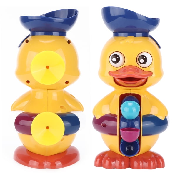 Juguetes Para Bañera De Baño Para Niños Pequeños, Divertidos Y Coloridos Que Desarrollan La Sensibilidad Al Color, Juguetes De Baño Para Bebés Que Giran Y Espolvorean Pato