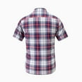 thumbnail image 3 of BUIgtTklOP Men's Casual Stylish Short Sleeve Button-Up Plaid Pearl Snap Shirts Cotton Shirt Summer Vintage Men Lightweight Shirts, 3 of 3