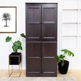 thumbnail image 1 of Pemberly Row Armoire de Rangement à 5 Tablettes avec Portes 30"L X 72"H en Espresso, 1 of 9