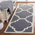 thumbnail image 2 of SAFAVIEH Cambridge Justine Geometric Wool Runner Rug, Dark Grey/Ivory, 2'6" x 12', 2 of 2
