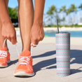 thumbnail image 3 of Color Stripe Skinny Tumbler 20oz - Insulated Water Bottle- Insulated Travel Coffee Mug, 3 of 7