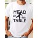 thumbnail image 1 of Camiseta de manga corta de verano 100 % algodón para hombre, con estampado frontal, tejido transpirable y cómodo, estilo deportivo informal para el anfitrión de la mesa principal. Ideal para adultos,, 1 of 5
