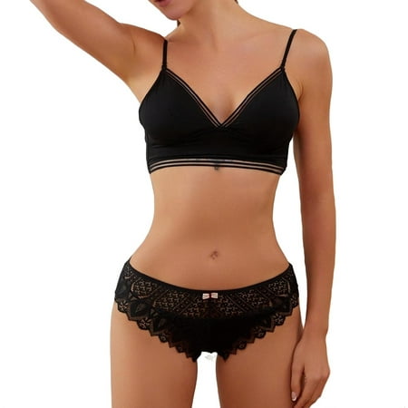 

Women Plain A Piece Black Panties M