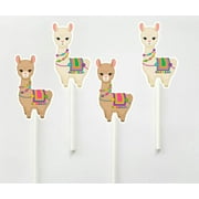 Llama Cupcake Picks Set of 12