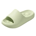 thumbnail image 1 of Women's Non Slip Shower Sandals Quick Drying Bathroom Slippers Lightweight EVA Slip On Water Slides with Arch Support Green Size 6, 1 of 4