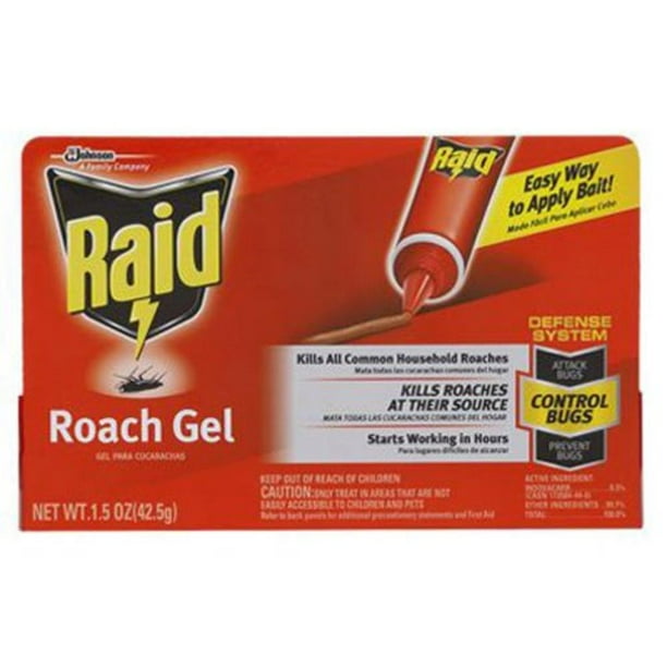 Raid Roach Gel, Kills allWalmartmon household roaches By SC Johnson